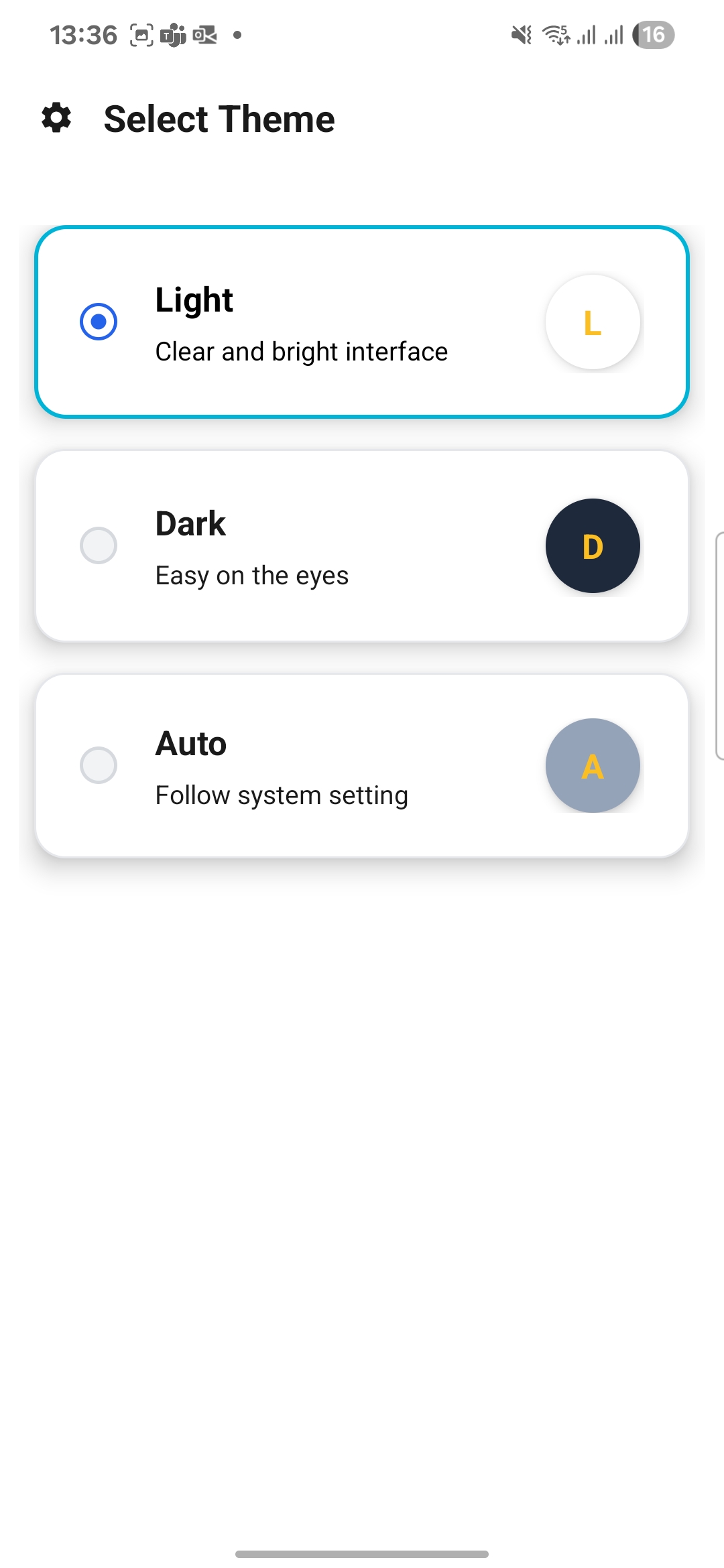 Multi-language interface selection